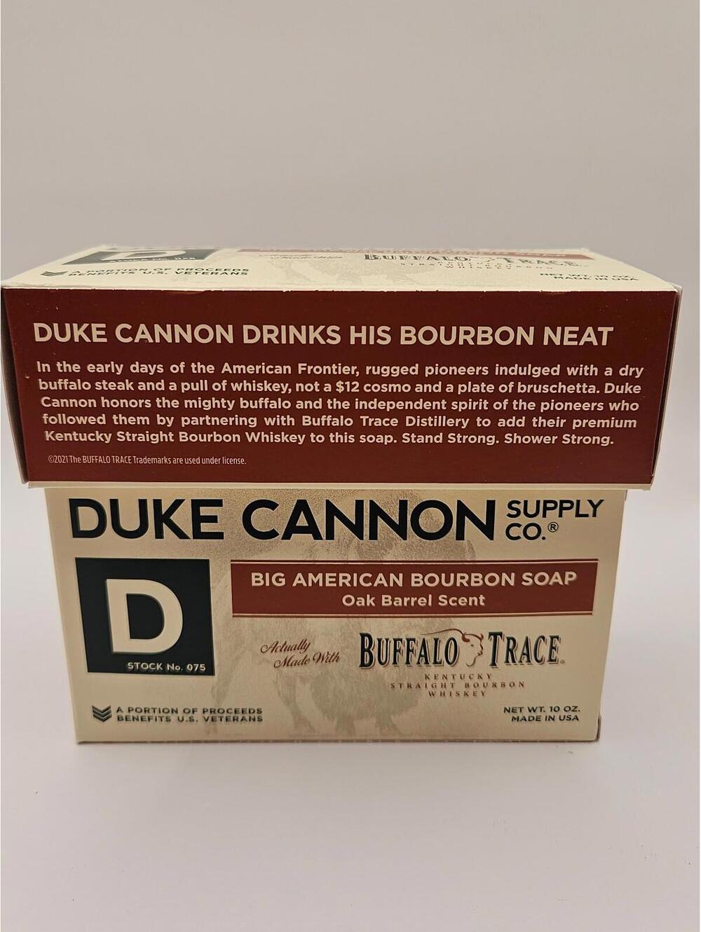 2 Bars Duke Cannon Big American Bourbon Soap Oak Barrel Scent/10Oz Buffalo Trace